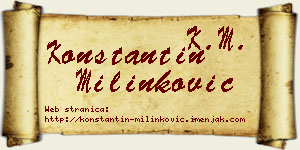 Konstantin Milinković vizit kartica